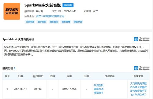 火花音悅 以技術驅動音樂版權服務，完成數百萬種子輪融資